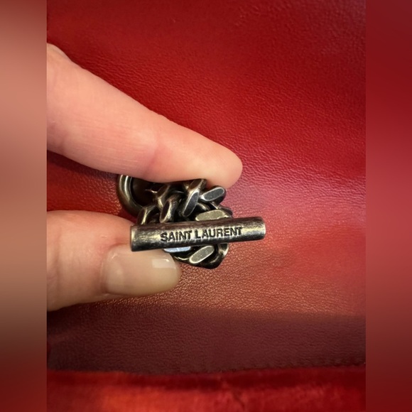 Saint Laurent Red velvet bag - Picture 8 of 10